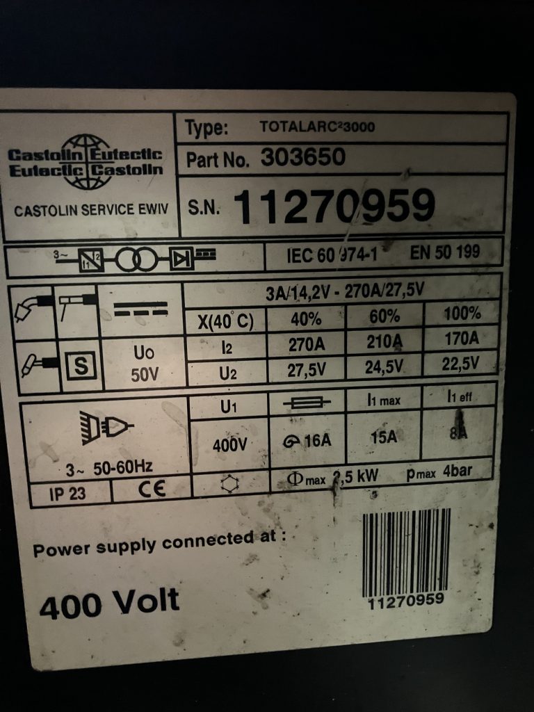 Auto Kastner Gerätebörse Castolin Eutectic Total Arc2 3000 Schweißgerät