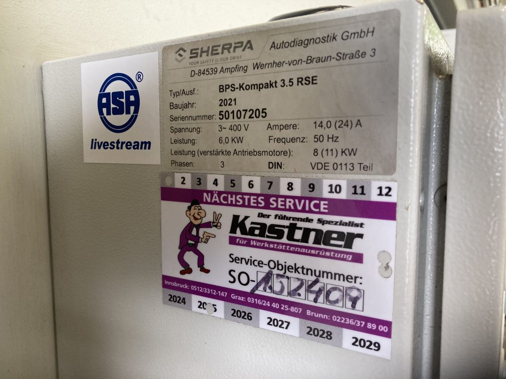 Auto Kastner Gerätebörse Sherpa Bremsenprüfstand BPS Kompakt 3.5 PC