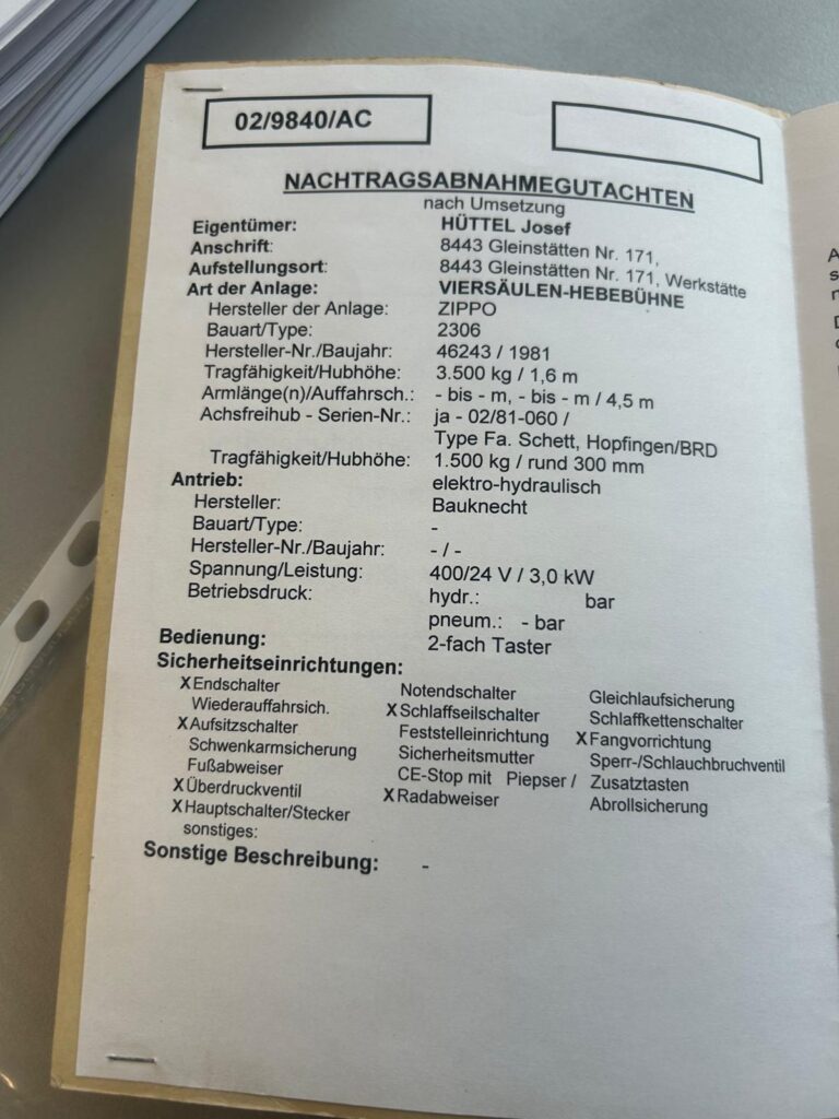 Auto Kastner Gerätenbörse - Säulen Hebebühne
